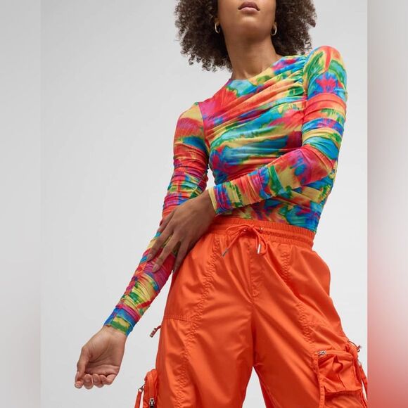 NWT SER.O.YA Janey Multicolor Top Size XS Abstract Palm SER. O. YA - Picture 5 of 12